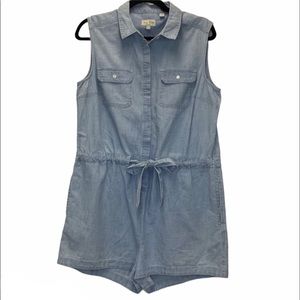 Jack Wills Denim Sleeveless Playsuit Romper